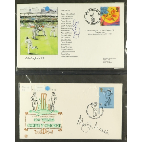 196 - CRICKET - SIGNED COVERS collection of chiefly British special covers spanning 1973 to 2002, each aut... 