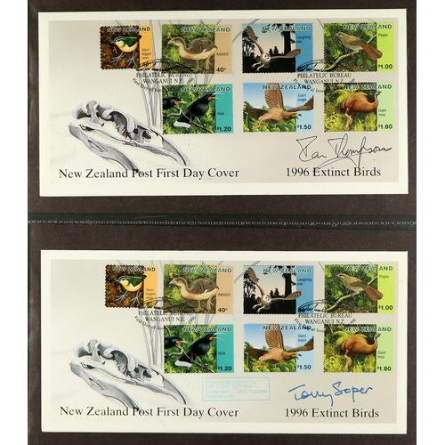 221 - BIRDS - SIGNED COVERS COLLECTION of 48 illustrated 1990 - 1996 First Day Covers from a wide range of... 