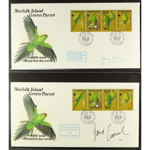 221 - BIRDS - SIGNED COVERS COLLECTION of 48 illustrated 1990 - 1996 First Day Covers from a wide range of... 