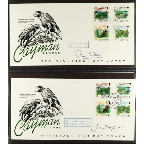 221 - BIRDS - SIGNED COVERS COLLECTION of 48 illustrated 1990 - 1996 First Day Covers from a wide range of... 