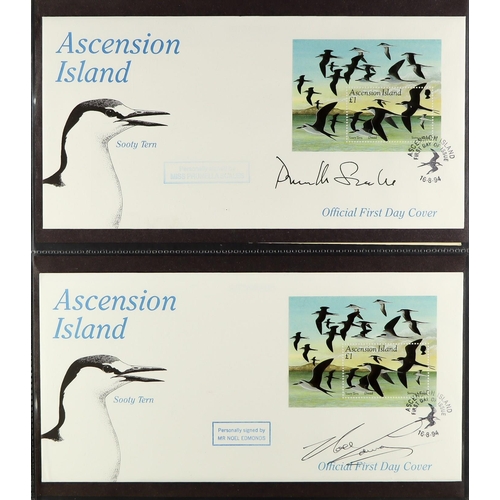 221 - BIRDS - SIGNED COVERS COLLECTION of 48 illustrated 1990 - 1996 First Day Covers from a wide range of... 