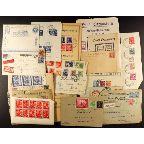 223 - COLLECTIONS AND COVERS in two boxes. Used GB stamps (QV - QEII) in home-made wallets, world collecti... 