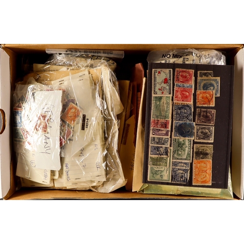 223 - COLLECTIONS AND COVERS in two boxes. Used GB stamps (QV - QEII) in home-made wallets, world collecti... 