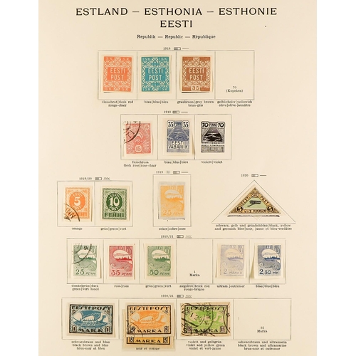 226 - ESTONIA, LATVIA AND LITHUANIA 1918-38 ranges on old printed pages, looks useful. (Qty)
Lot 226 
[c]