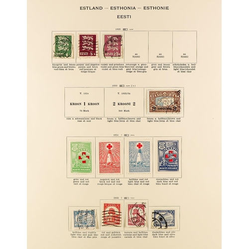 226 - ESTONIA, LATVIA AND LITHUANIA 1918-38 ranges on old printed pages, looks useful. (Qty)
Lot 226 
[c]