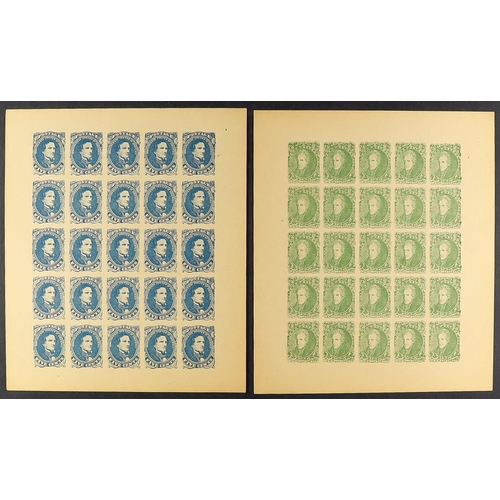 227 - [c] FORGERIES COLLECTION of chiefly 'foreign' stamps in a binder, note small sheets of Confederate s... 