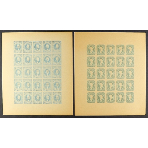 227 - [c] FORGERIES COLLECTION of chiefly 'foreign' stamps in a binder, note small sheets of Confederate s... 