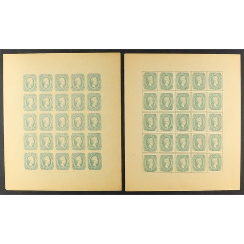 227 - [c] FORGERIES COLLECTION of chiefly 'foreign' stamps in a binder, note small sheets of Confederate s... 