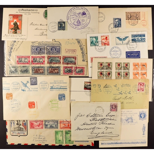 245 - BALANCE, MOSTLY COVERS assortment in a box. Commonwealth and Overseas, and a few stock cards with st... 