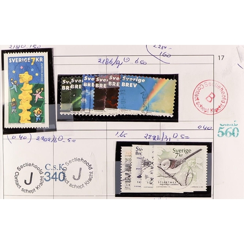 250 - SCANDINAVIA a bundle of circulated approval books, still with useful ranges with Iceland, Norway, Fi... 