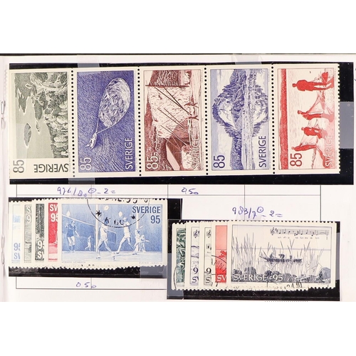 250 - SCANDINAVIA a bundle of circulated approval books, still with useful ranges with Iceland, Norway, Fi... 