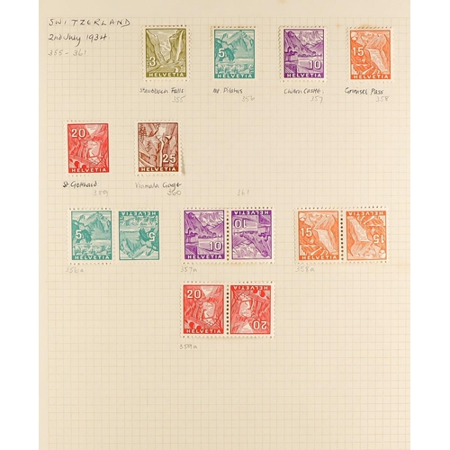 255 - AUSTRIA & SWITZERLAND MINT COLLECTIONS, each in a 'Senator' spring-back album informatively written-... 