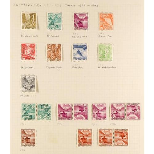 255 - AUSTRIA & SWITZERLAND MINT COLLECTIONS, each in a 'Senator' spring-back album informatively written-... 