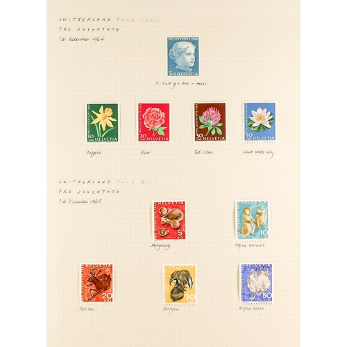 255 - AUSTRIA & SWITZERLAND MINT COLLECTIONS, each in a 'Senator' spring-back album informatively written-... 