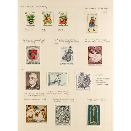 255 - AUSTRIA & SWITZERLAND MINT COLLECTIONS, each in a 'Senator' spring-back album informatively written-... 