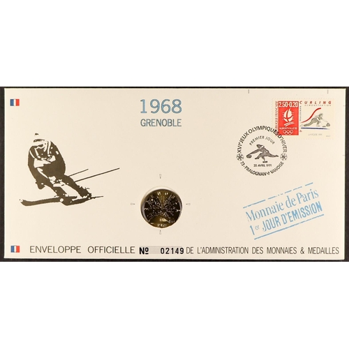 258 - WINTER OLYMPIC MEDAL COVERS collection of 12 special French covers for the 1992 Albertville games wi... 