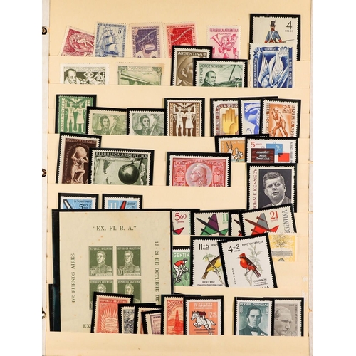 277 - ARGENTINA 1860's - 1980's COLLECTION / ACCUMULATION of mint & used stamps in a single binder incl. 1... 