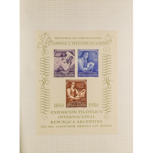 286 - ARGENTINA 1921 - 1967 COLLECTION of mint & used stamps in 2 spring-back albums with duplication, set... 