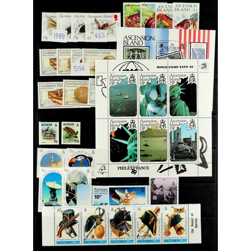 291 - ASCENSION 1967 - 2007 CHIEFLY NEVER HINGED MINT collection on black protective pages, note 1976 Bird... 