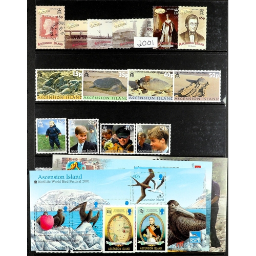 291 - ASCENSION 1967 - 2007 CHIEFLY NEVER HINGED MINT collection on black protective pages, note 1976 Bird... 