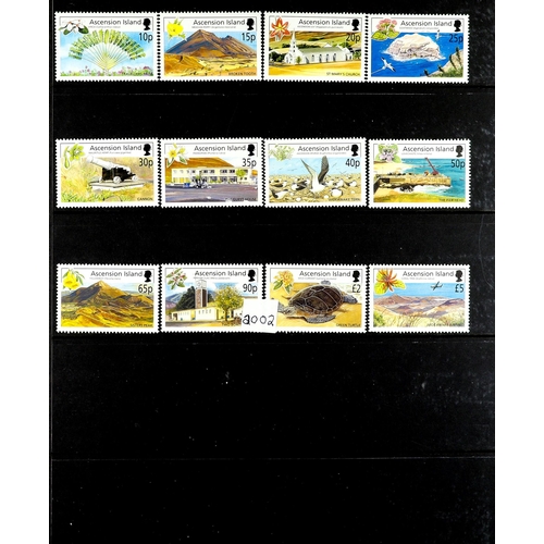 291 - ASCENSION 1967 - 2007 CHIEFLY NEVER HINGED MINT collection on black protective pages, note 1976 Bird... 