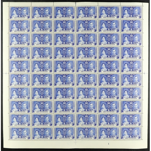 292 - ASCENSION COMPLETE SHEETS of the 1937 Coronation set & the 1946 Victory set all never hinged mint (5... 