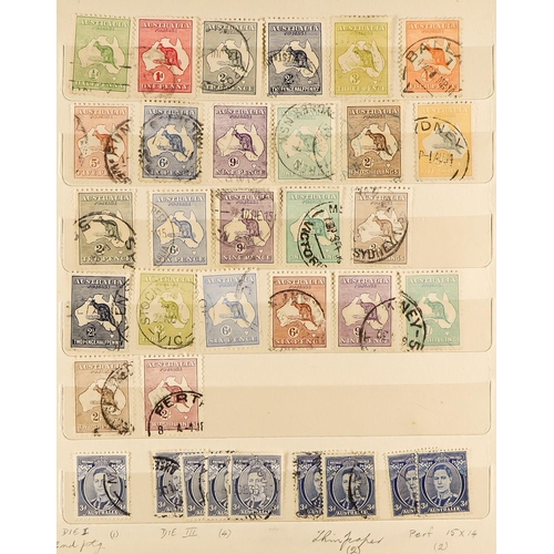 307 - AUSTRALIA 1913-1970's USED COLLECTION in a small album, includes 1913-14 Roos set to 5s, 1915 Roos t... 