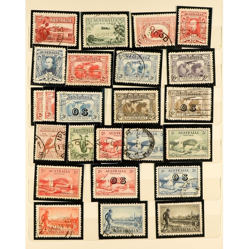 307 - AUSTRALIA 1913-1970's USED COLLECTION in a small album, includes 1913-14 Roos set to 5s, 1915 Roos t... 