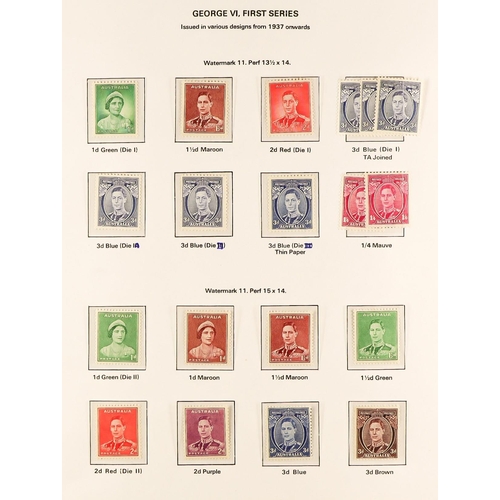 308 - AUSTRALIA 1913-1979 NEVER HINGED MINT COLLECTION in a hingeless album, highly COMPLETE (except Roos)... 