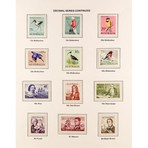 308 - AUSTRALIA 1913-1979 NEVER HINGED MINT COLLECTION in a hingeless album, highly COMPLETE (except Roos)... 