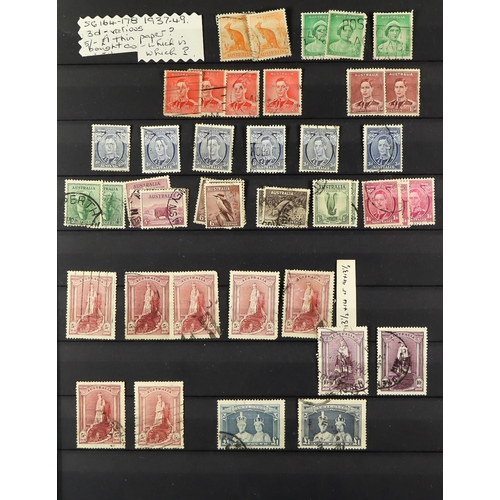 310 - AUSTRALIA 1913-52 RANGES in two stockbooks, many better earlier mint incl. 5s Bridge with toned gum,... 