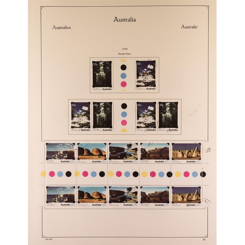 314 - AUSTRALIA 1953 - 1990 COMPLETE COLLECTION of used stamps in a KA-BE album, comprehensive with variou... 