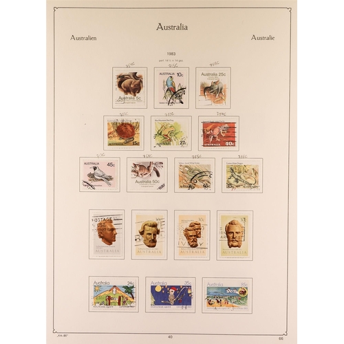 314 - AUSTRALIA 1953 - 1990 COMPLETE COLLECTION of used stamps in a KA-BE album, comprehensive with variou... 