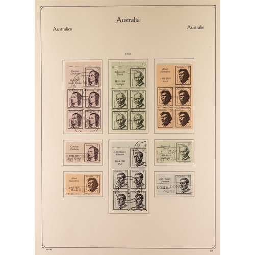 314 - AUSTRALIA 1953 - 1990 COMPLETE COLLECTION of used stamps in a KA-BE album, comprehensive with variou... 