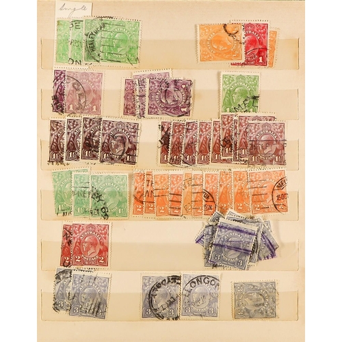 319 - AUSTRALIA INTERESTING ESTATE ACCUMULATION 20th Century mint (many never hinged) & used stamps on pag... 