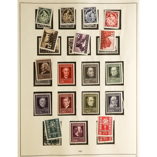 323 - AUSTRIA 1850-1937 COLLECTION in a Safe hingeless album, with mint and used (often both), incl. 1860-... 