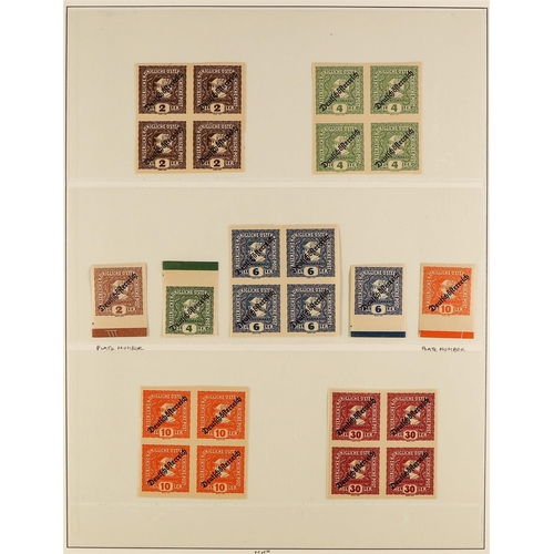 326 - AUSTRIA 1919 - 1927 SPECIALIZED NEVER HINGED MINT COLLECTION in a hingeless Lindner album with exten... 