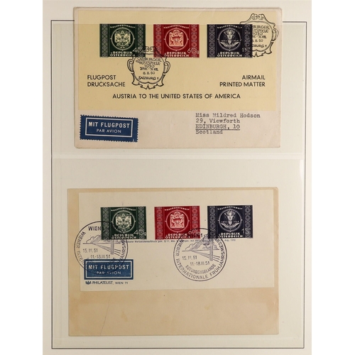 327 - AUSTRIA 1945 - 1989 VERY FINE USED COLLECTION near - complete in two Lindner binders. Includes the 1... 