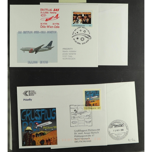 328 - AUSTRIA 2000's-2010's FIRST FLIGHTS & SPECIAL FLIGHTS ILLUSTRATED COVERS COLLECTION all illustrated ... 