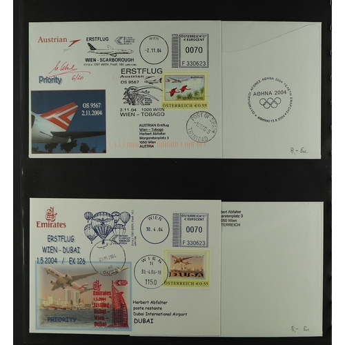 328 - AUSTRIA 2000's-2010's FIRST FLIGHTS & SPECIAL FLIGHTS ILLUSTRATED COVERS COLLECTION all illustrated ... 