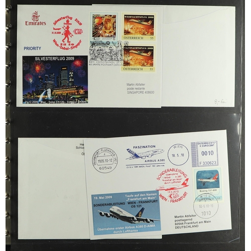 328 - AUSTRIA 2000's-2010's FIRST FLIGHTS & SPECIAL FLIGHTS ILLUSTRATED COVERS COLLECTION all illustrated ... 