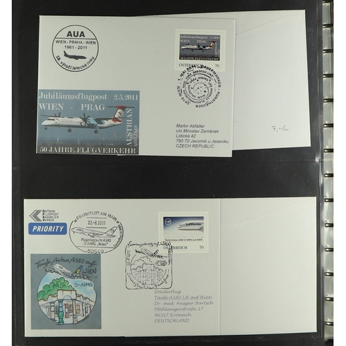 328 - AUSTRIA 2000's-2010's FIRST FLIGHTS & SPECIAL FLIGHTS ILLUSTRATED COVERS COLLECTION all illustrated ... 