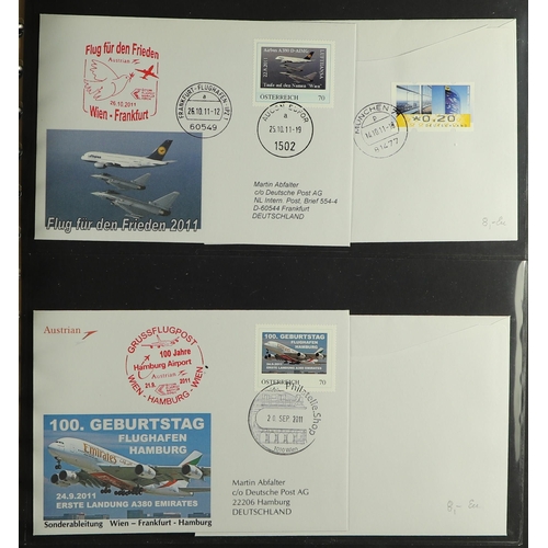 328 - AUSTRIA 2000's-2010's FIRST FLIGHTS & SPECIAL FLIGHTS ILLUSTRATED COVERS COLLECTION all illustrated ... 