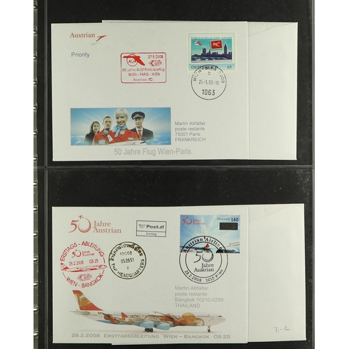 328 - AUSTRIA 2000's-2010's FIRST FLIGHTS & SPECIAL FLIGHTS ILLUSTRATED COVERS COLLECTION all illustrated ... 