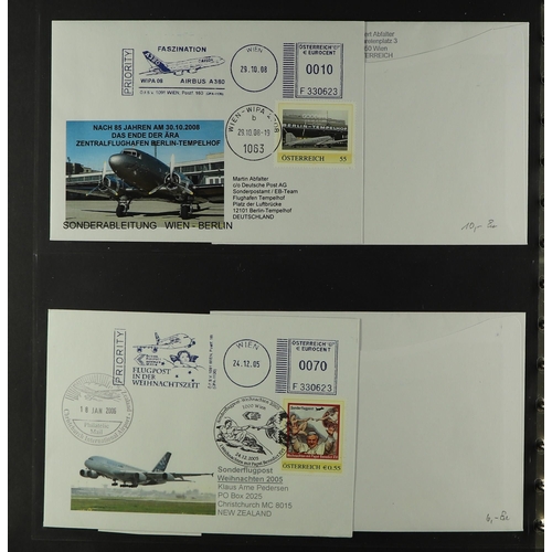 328 - AUSTRIA 2000's-2010's FIRST FLIGHTS & SPECIAL FLIGHTS ILLUSTRATED COVERS COLLECTION all illustrated ... 