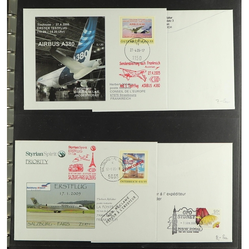 328 - AUSTRIA 2000's-2010's FIRST FLIGHTS & SPECIAL FLIGHTS ILLUSTRATED COVERS COLLECTION all illustrated ... 