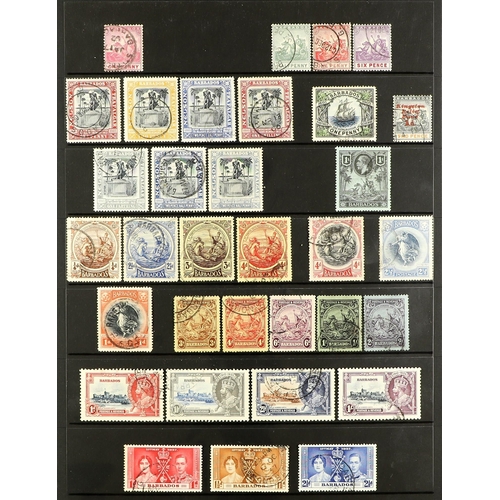 340 - BARBADOS 1892 - 1971 FINE USED COLLECTION on Hagner pages (approx 90 stamps)
Lot 340 
[b]