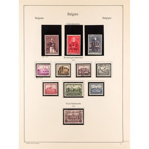 348 - BELGIUM 1909 - 1933 COLLECTION on pages of chiefly used sets plus a few mint, many key sets seen. Mi... 