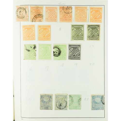 370 - BRAZIL 1844 - 1980's COLLECTION of mint / some never hinged & used stamps in album, some early imper... 