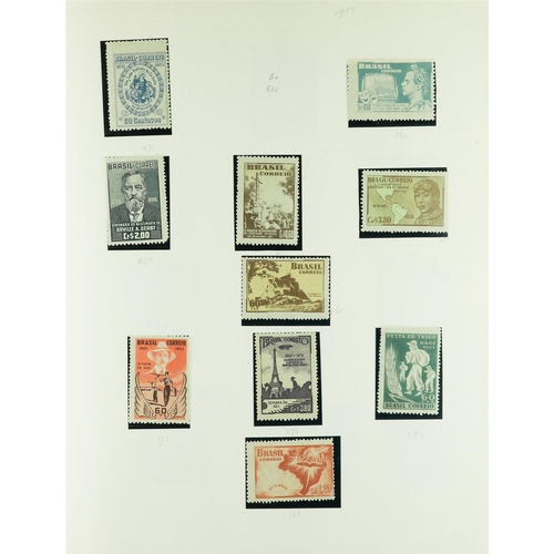 370 - BRAZIL 1844 - 1980's COLLECTION of mint / some never hinged & used stamps in album, some early imper... 